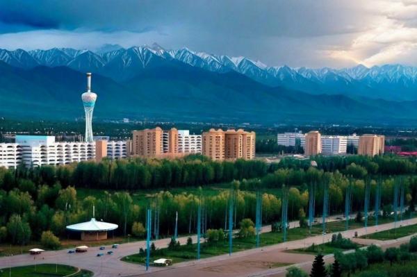 Panoramische foto van Almaty