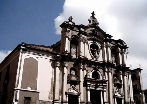 Kerk van de abdij van St.  Agatha in Catania foto