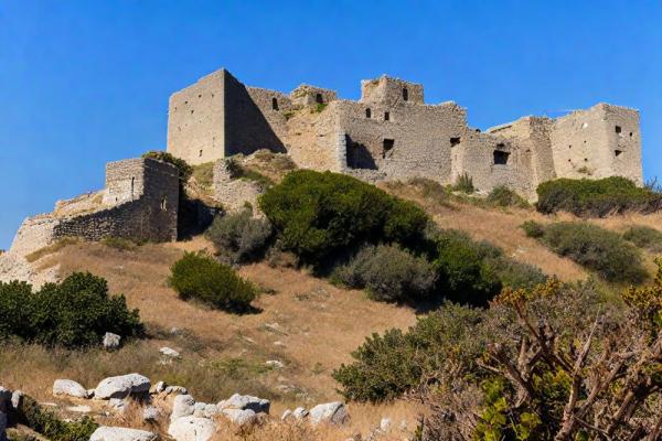 Foto van het kasteel van Monolithos