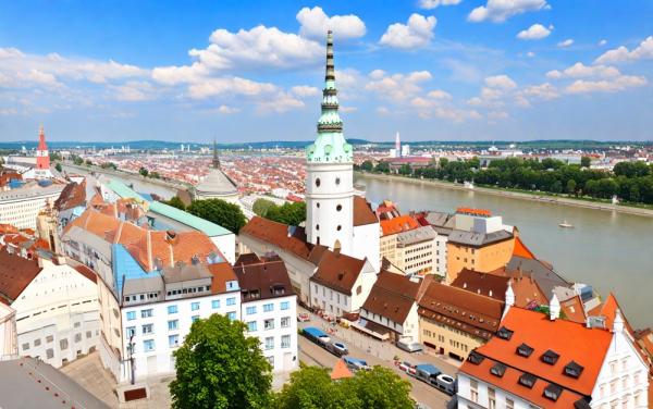 Panoramische foto van Bratislava